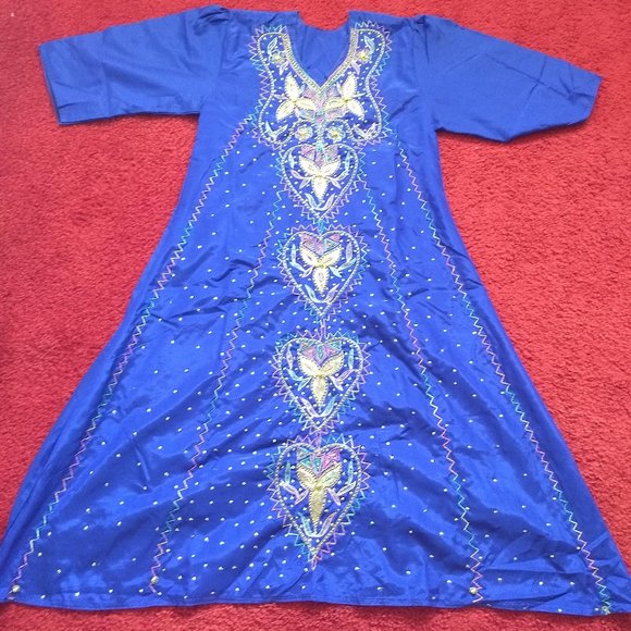 vintage 80s purple silk beaded embroidered gown NWOT ๐HOST PICK ๐ - Picture 4 of 12